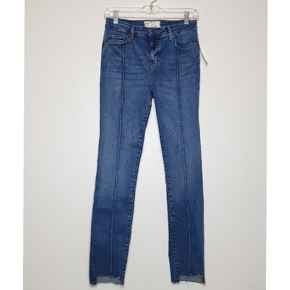 Free People High Waist Pintuck Skinny Jean - Picture 3 of 9